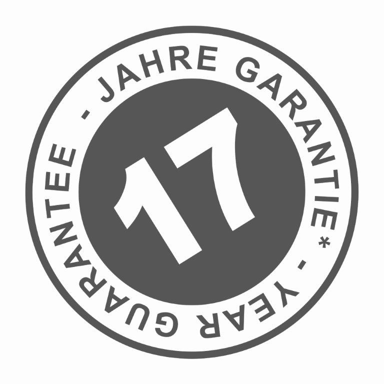 17 Jahre Garantie auf die X17-Hülle