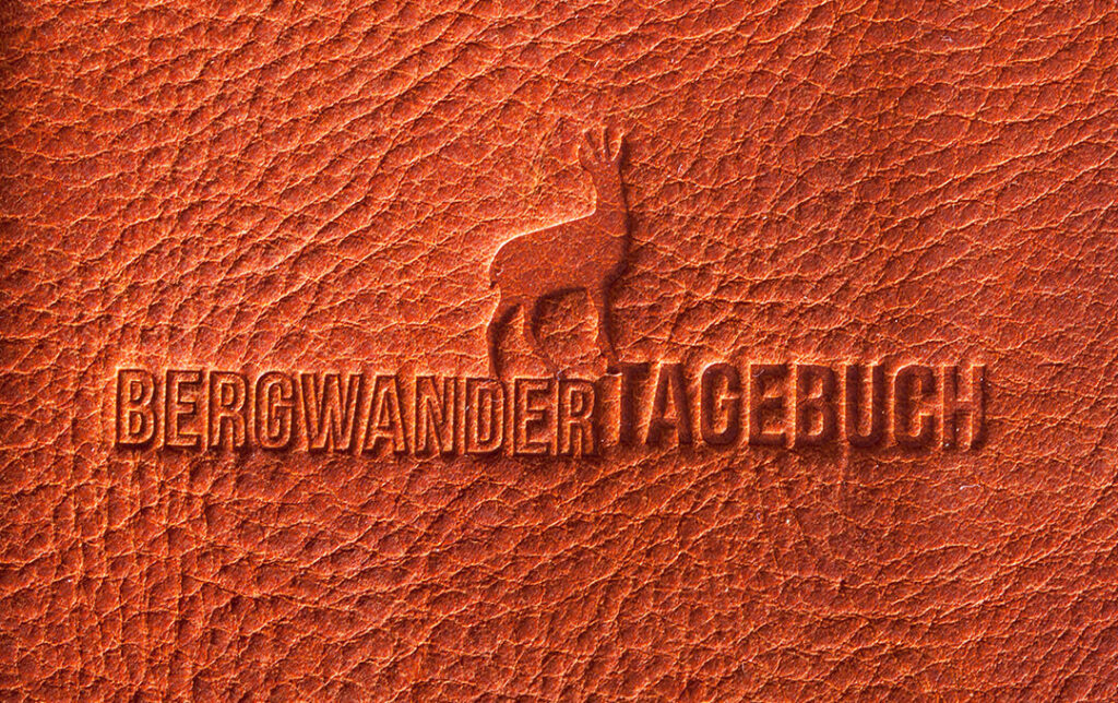 A6 "Bergwandertagebuch" Leder Natur cognac