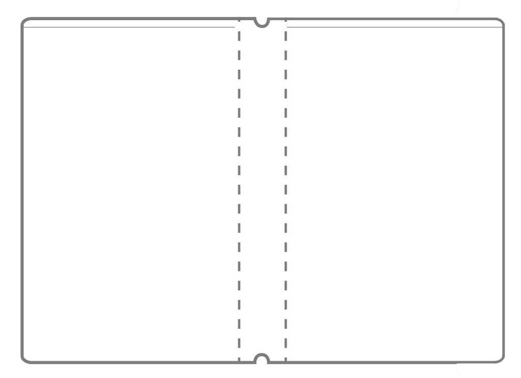 grafische Abbildung einer X17 Doppeltasche im Format A4