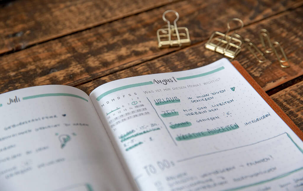 Kalender Kreativgefühl, ausgefüllt