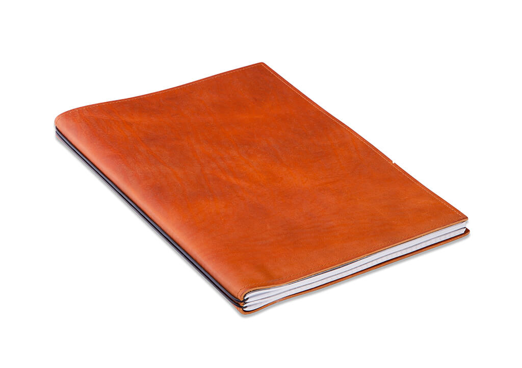 A4+ Projektmappe Leder Natur, cognac