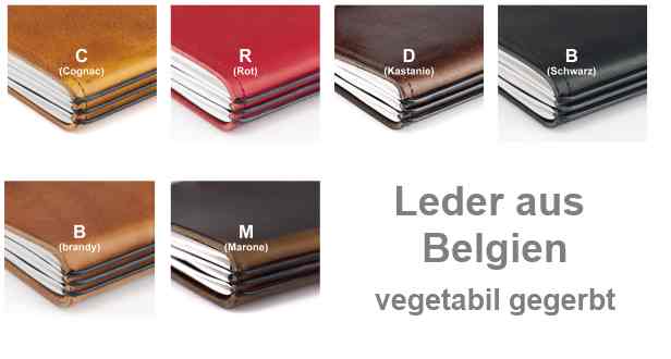 Leder aus Belgien, vegetabil gegerbt