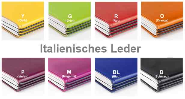 Italienisches glattes Leder in verschiedene Farben