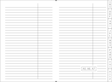 Adressbuch – Detail der Einlage X17