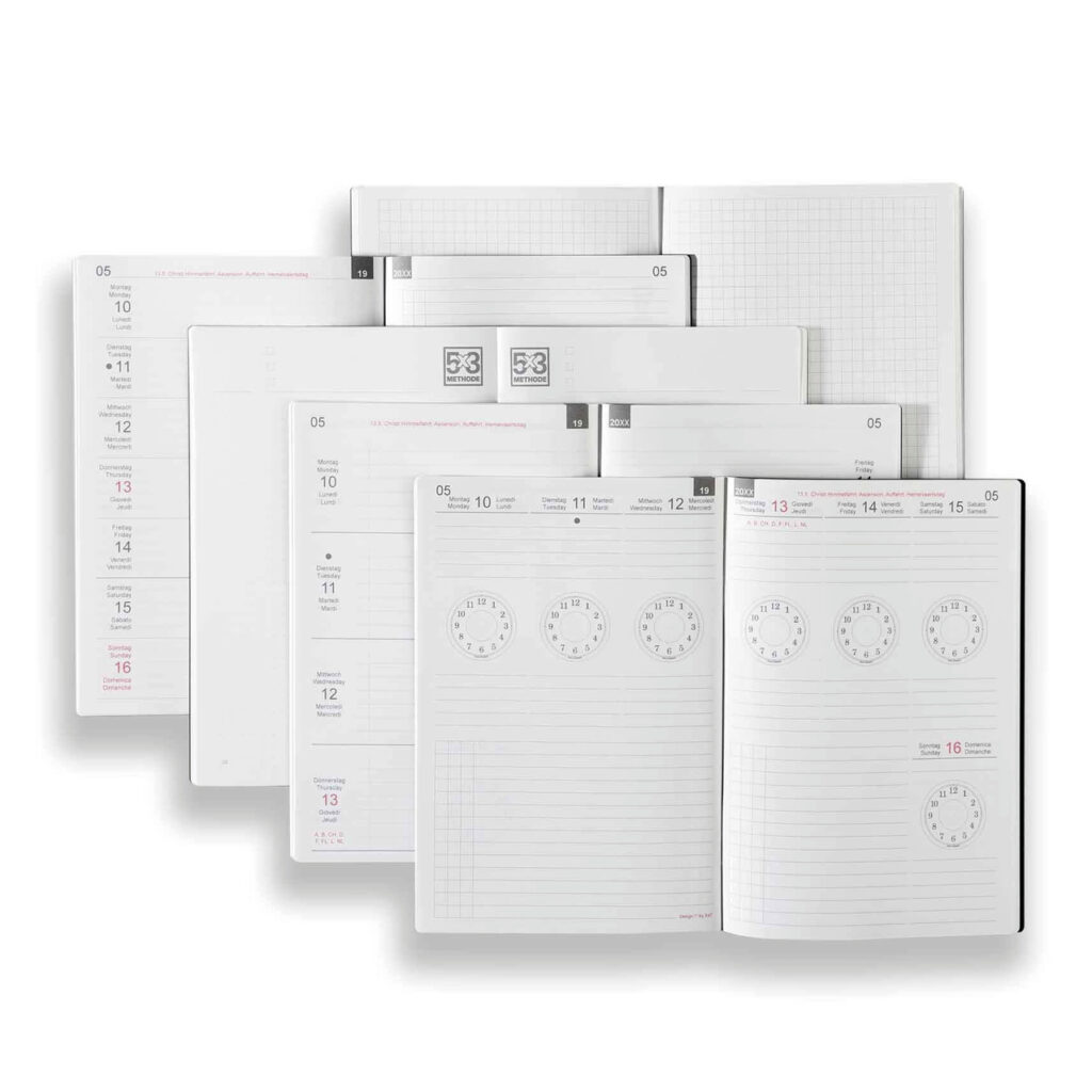 Bei X17 gibt es verschiedene Arten von Notizen Einlagen für verschieden Formate. Sie finden immer das passende Stück zu Ihrem modulares Notizbuch