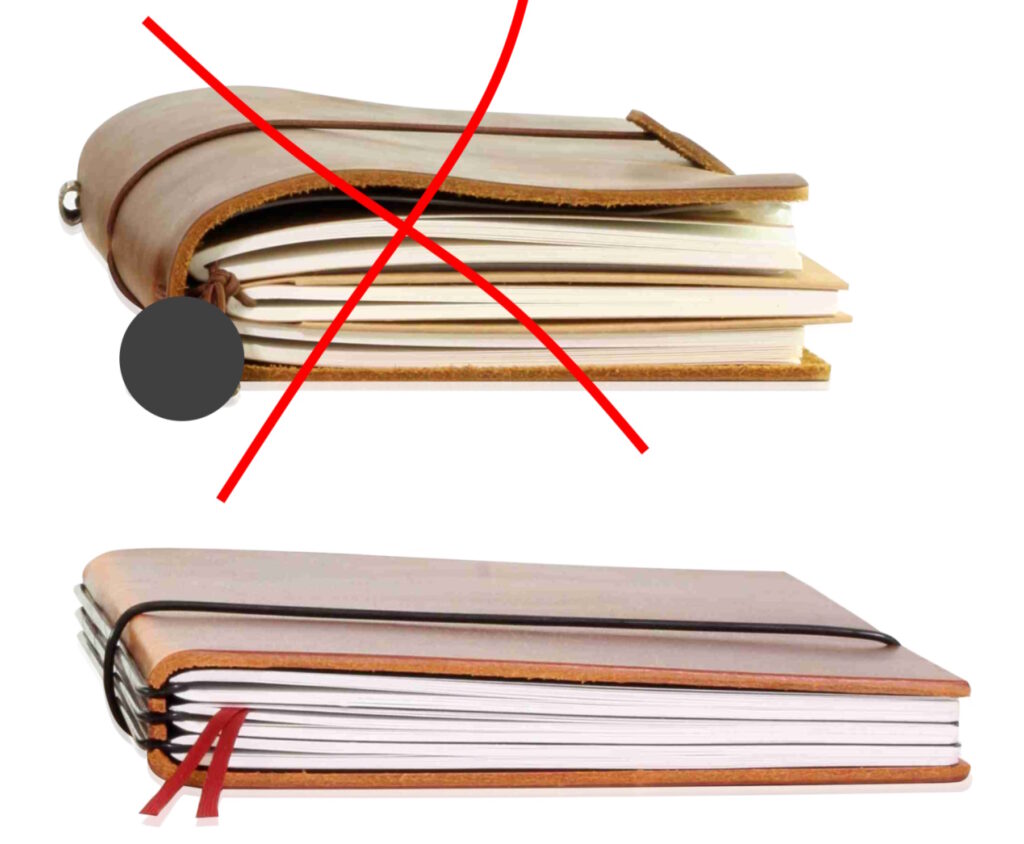 X17 Terminplaner Halbloch-System sind kompakt und akkurat. Hier ein Vergleich mit Alternativen, die immer bauchig und nicht so akkurat wirken.